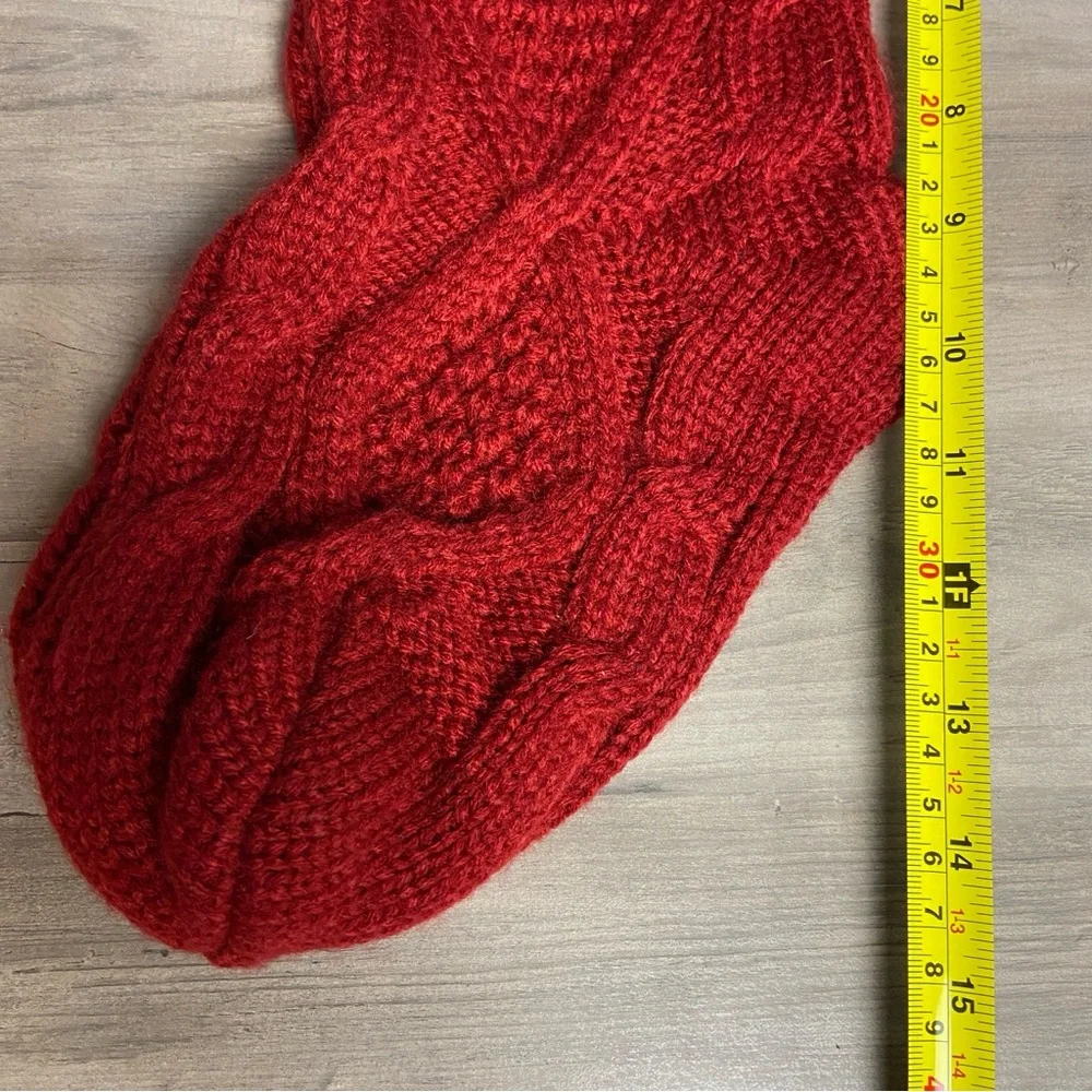 Christmas Stockings‎ Red Cable Knit Holiday Winter Decor